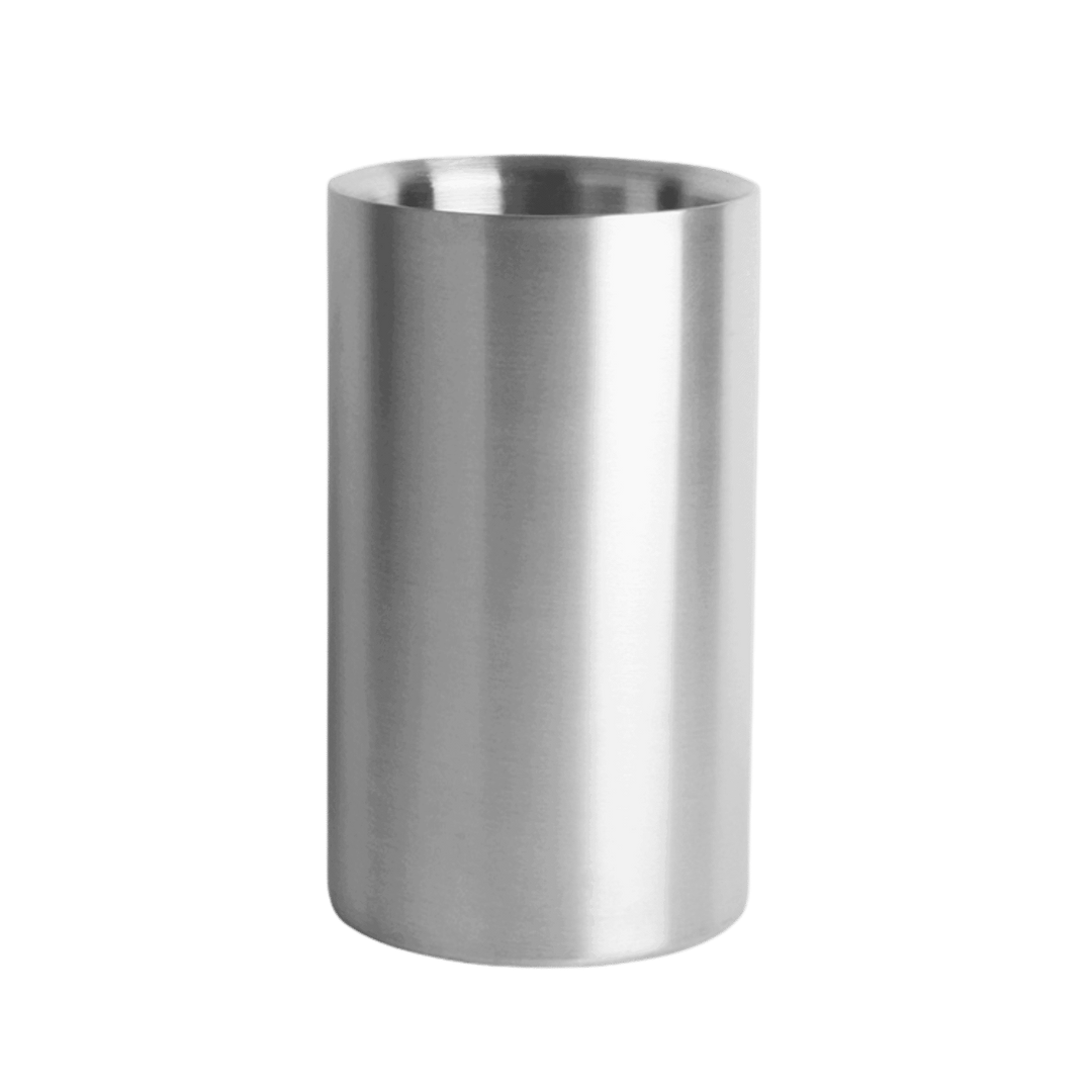 A silver wine cooler